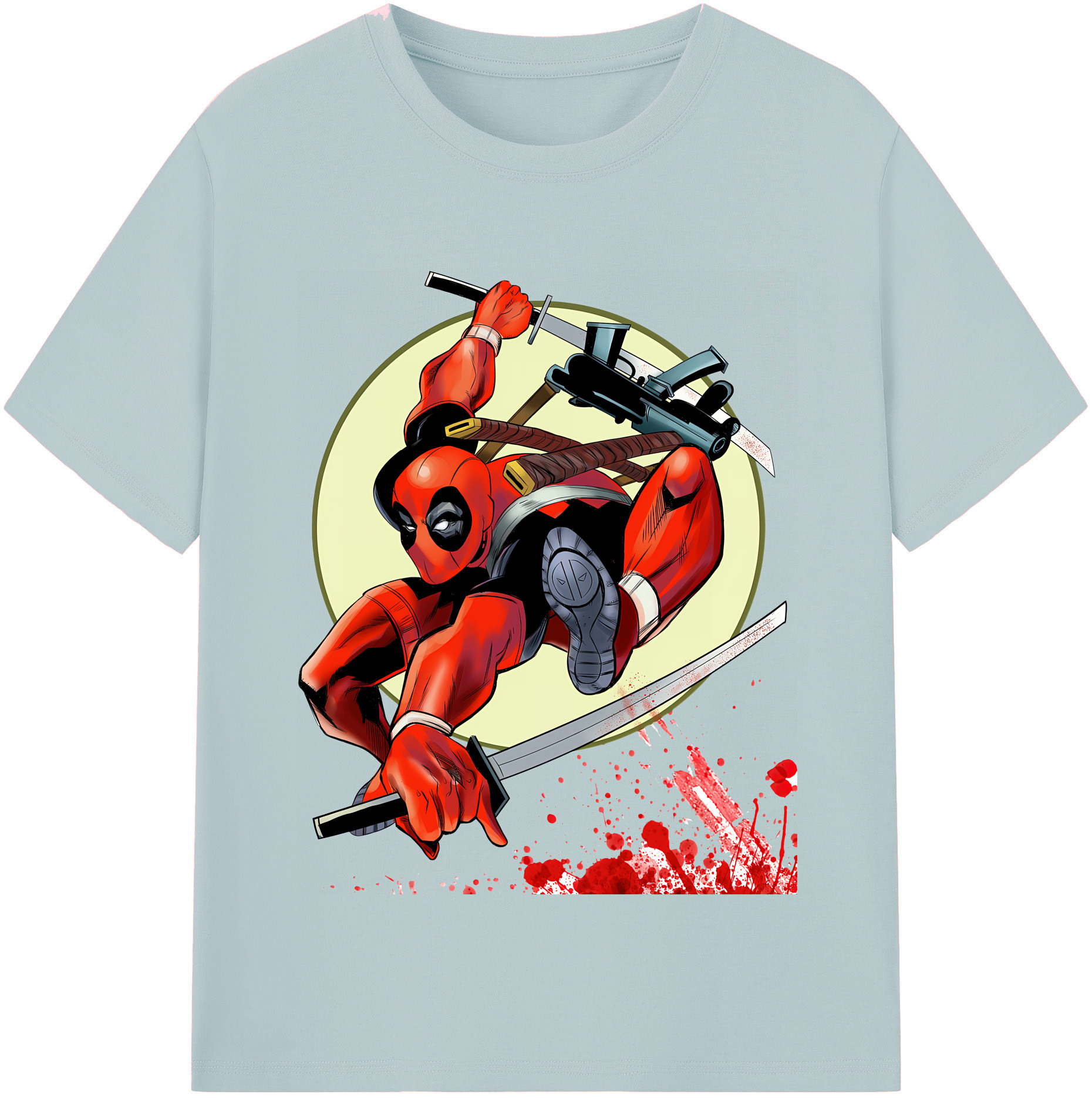 （画像用） Deadpool デッドプール 綿100％半袖Tシャツ（フロントプリント）